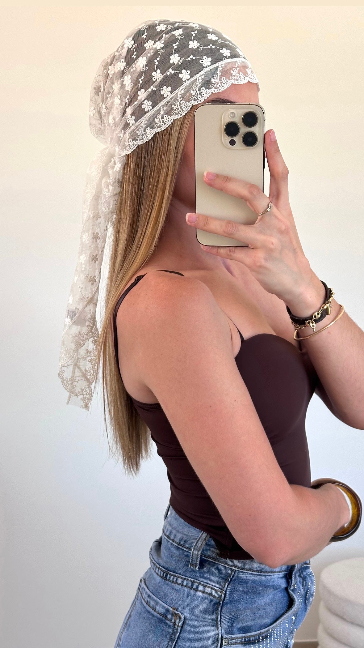 Foulard dentelle