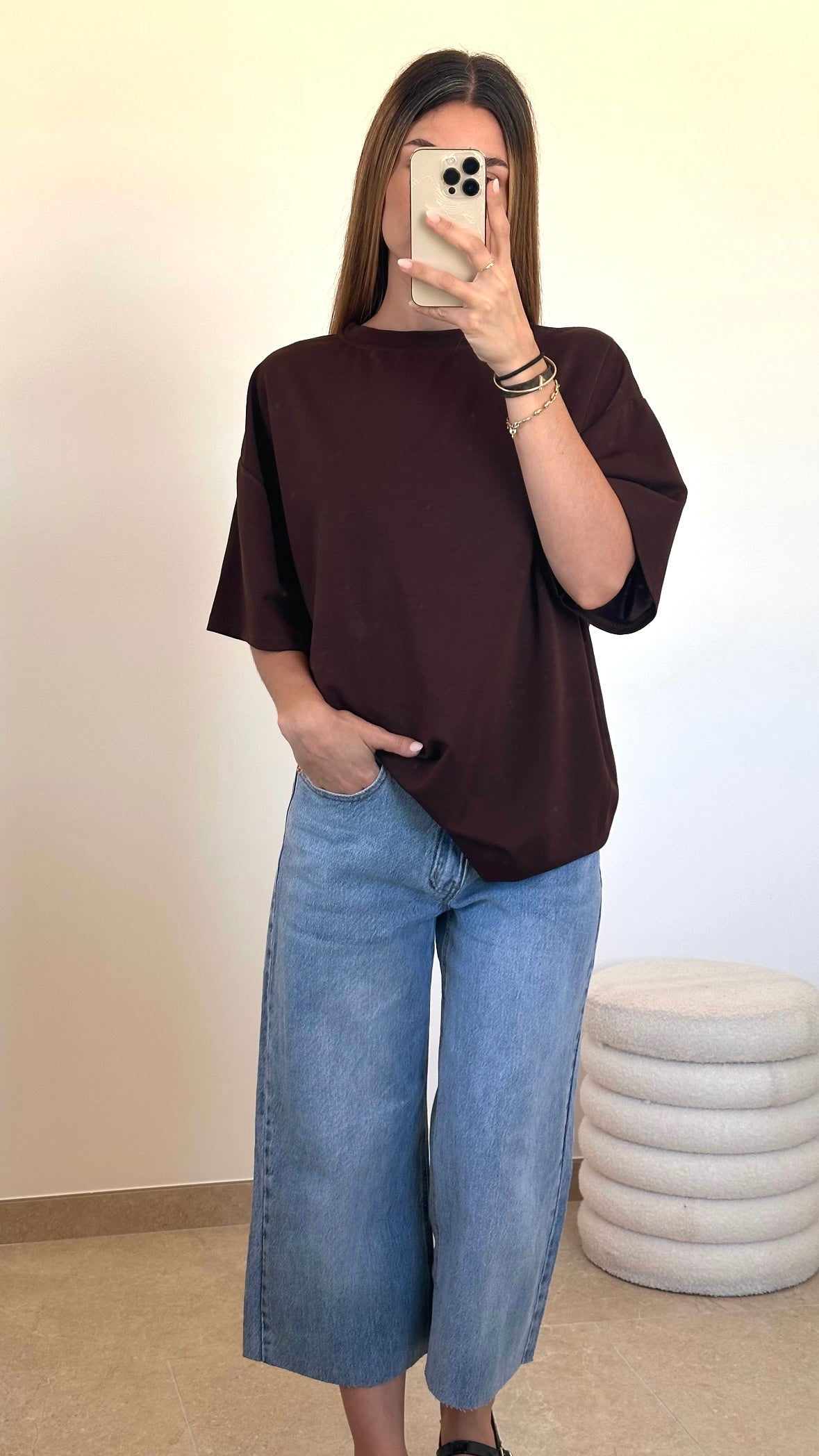 T-shirt Cœur marron