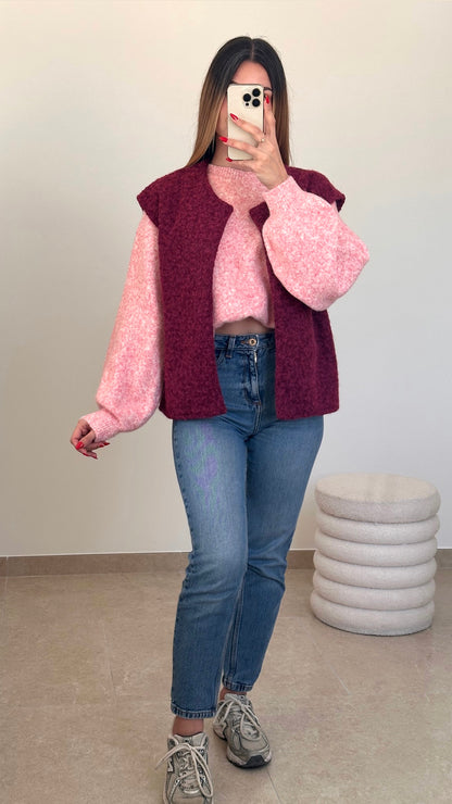 Gilet Tokyo - bordeaux