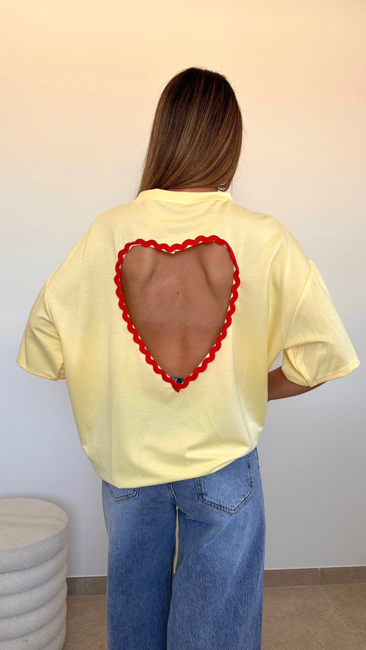 T-shirt Cœur jaune
