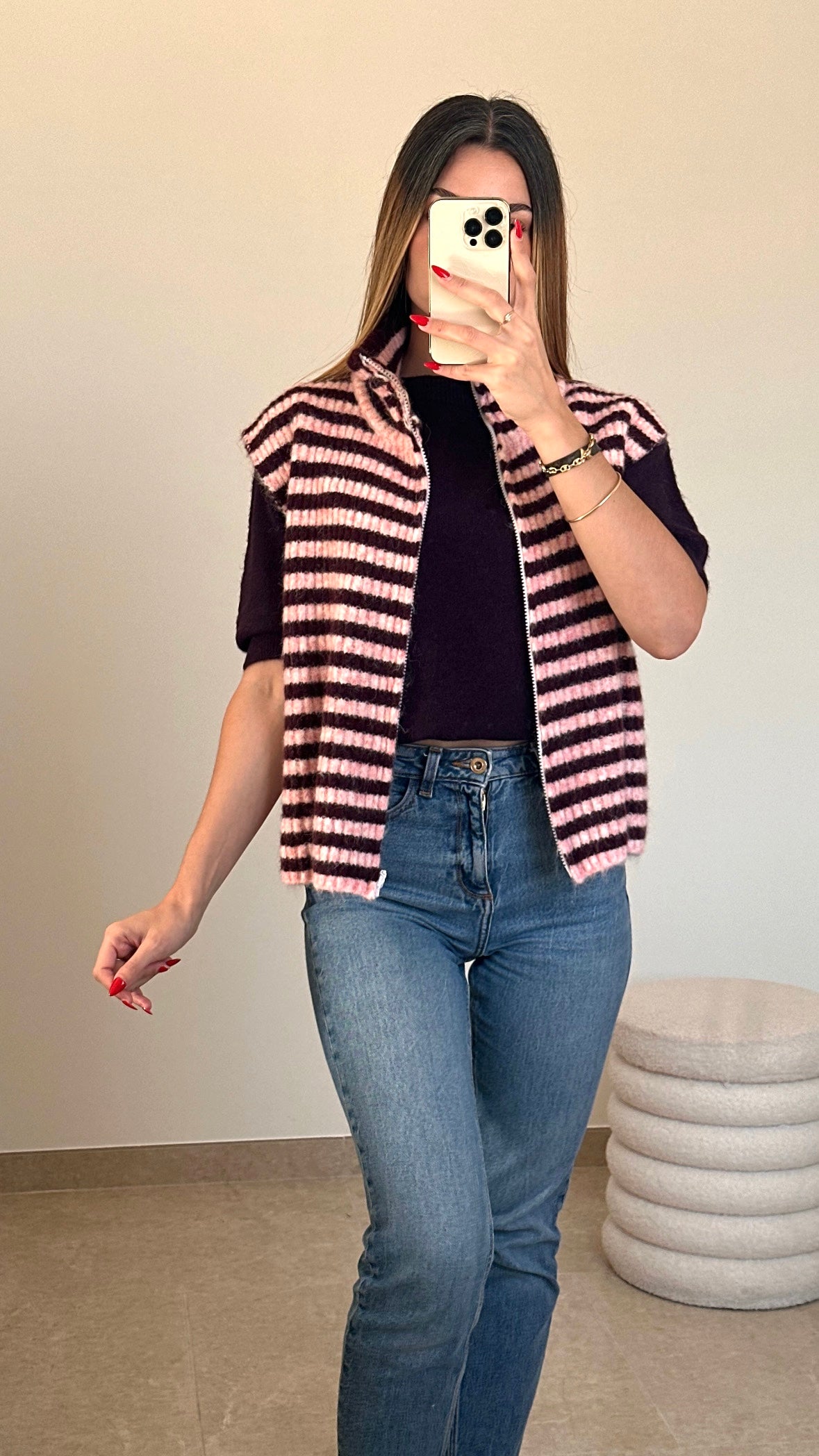 Gilet Gaïa - rose