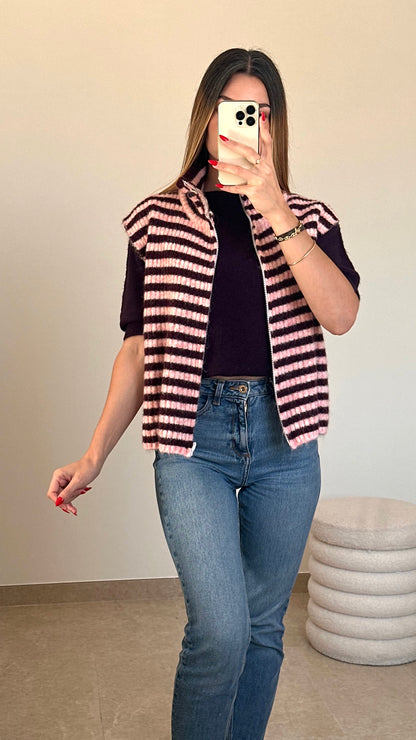 Gilet Gaïa - rose