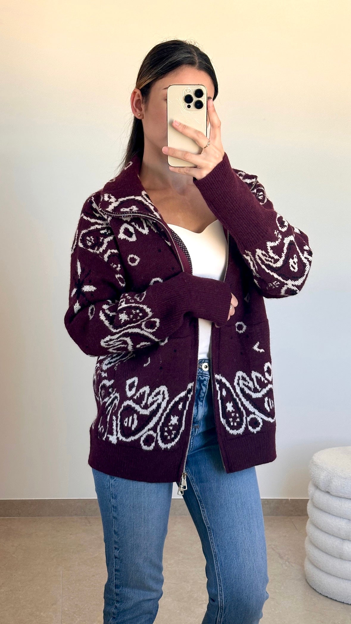 Gilet Bandana - bordeaux