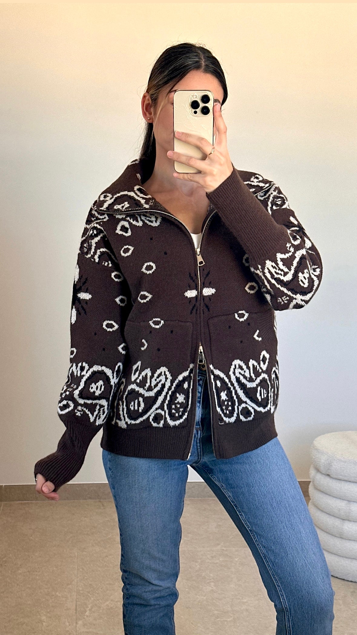 Gilet Bandana - marron