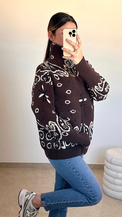 Gilet Bandana - marron