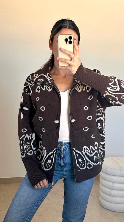 Gilet Bandana - marron